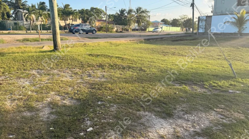 Cleared land for sale on George Price Highway Belize with 152 feet of highway frontage.